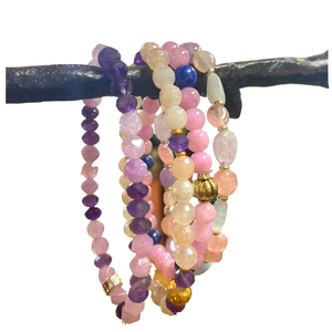 Pink & Purple Stone Bracelets